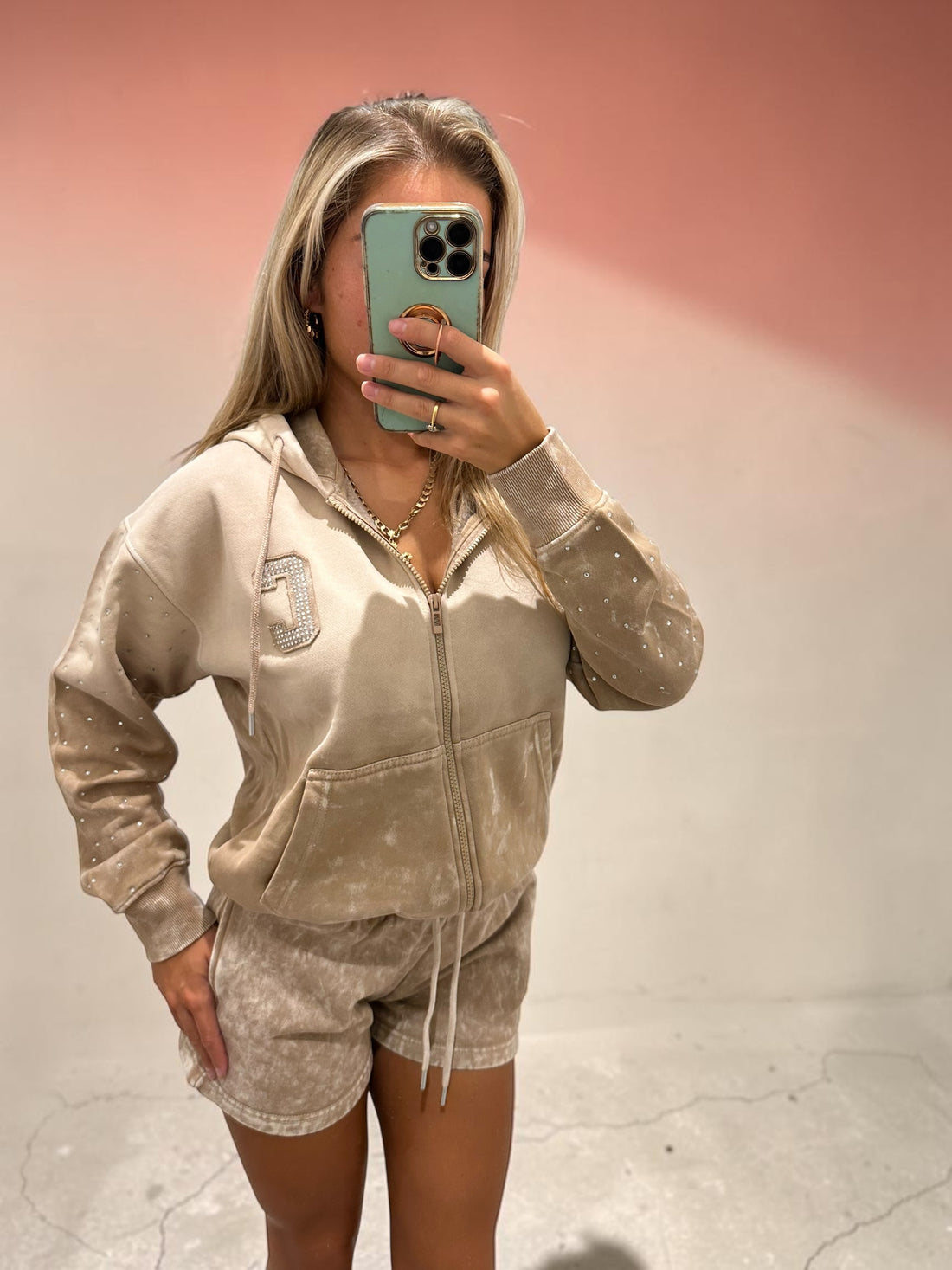 ALINA Tie Dye Diamanté Tracksuit