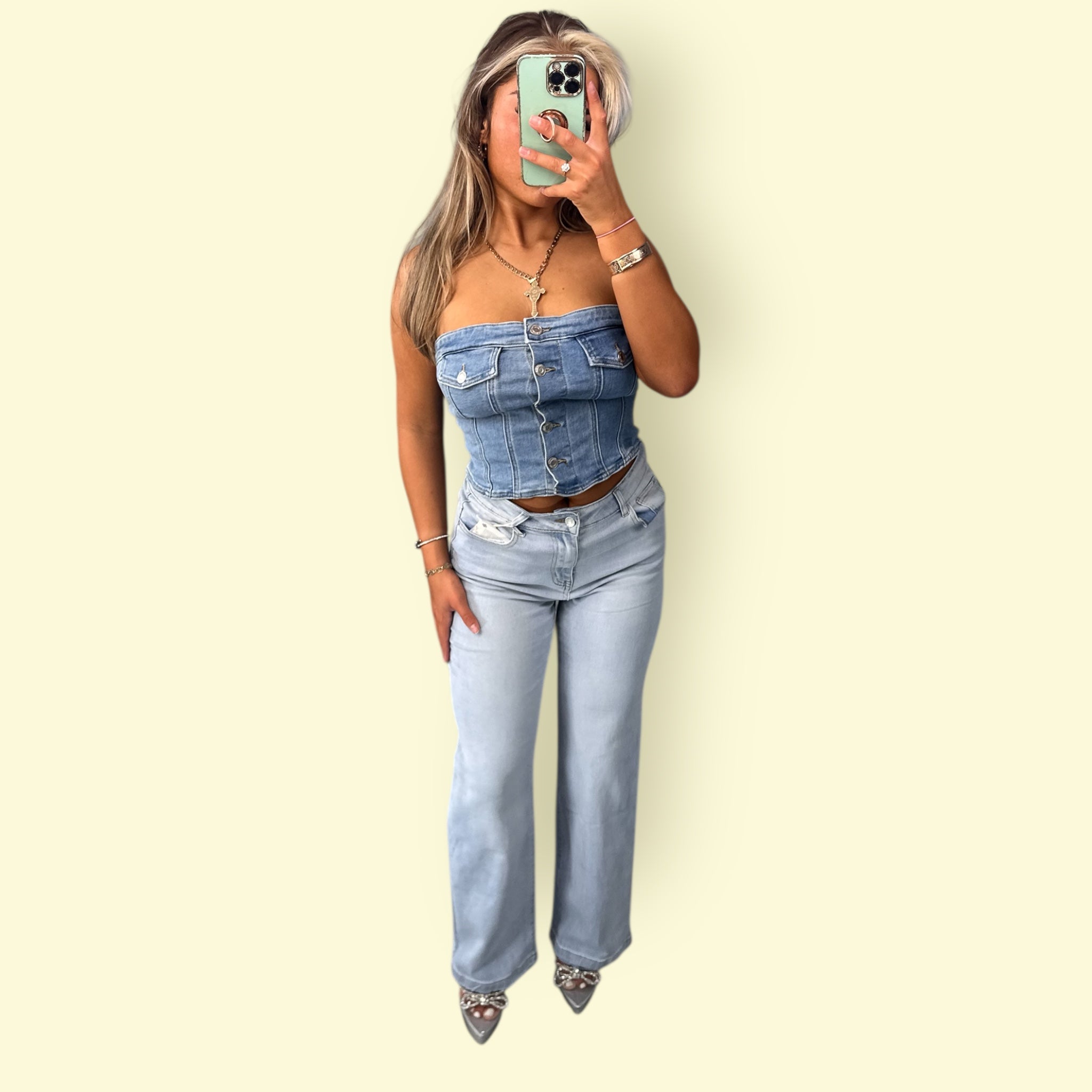 Denim Tops For Women Basic Short Sleeveless Minimalist Comfort