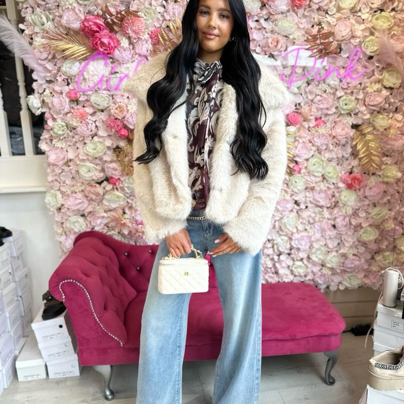 VICKY Sheer Blouse Top With Bow On Neck (One Size 6-12)