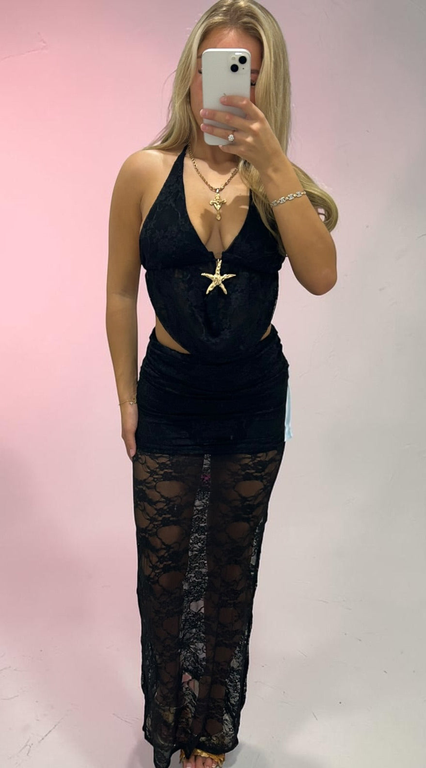 VERONA Lace Waterfall Top & Skirt