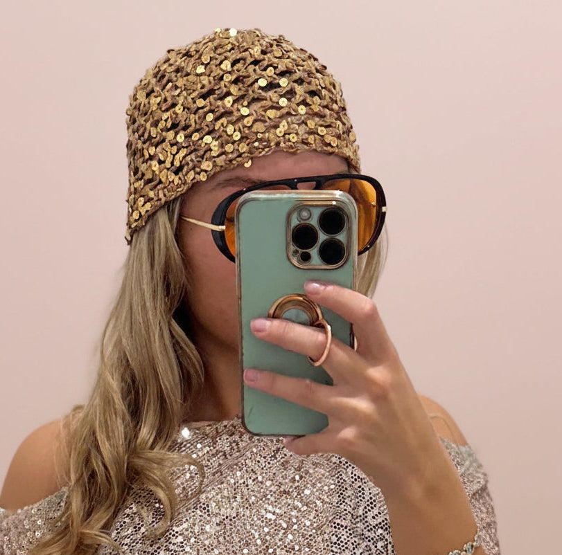 SUNSET Knitted Sparkly Beanie
