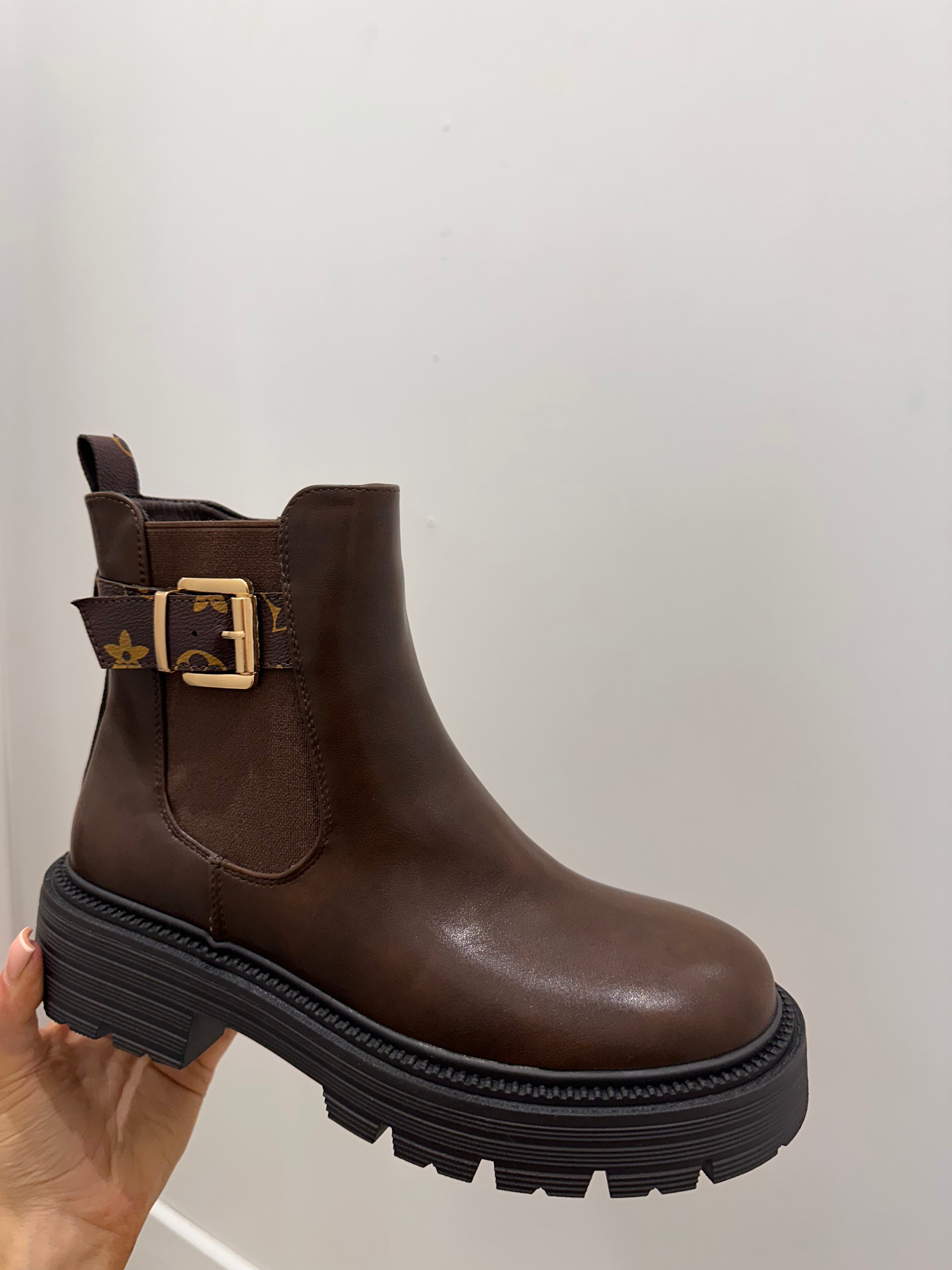 PRYA Brown Ankle Boots