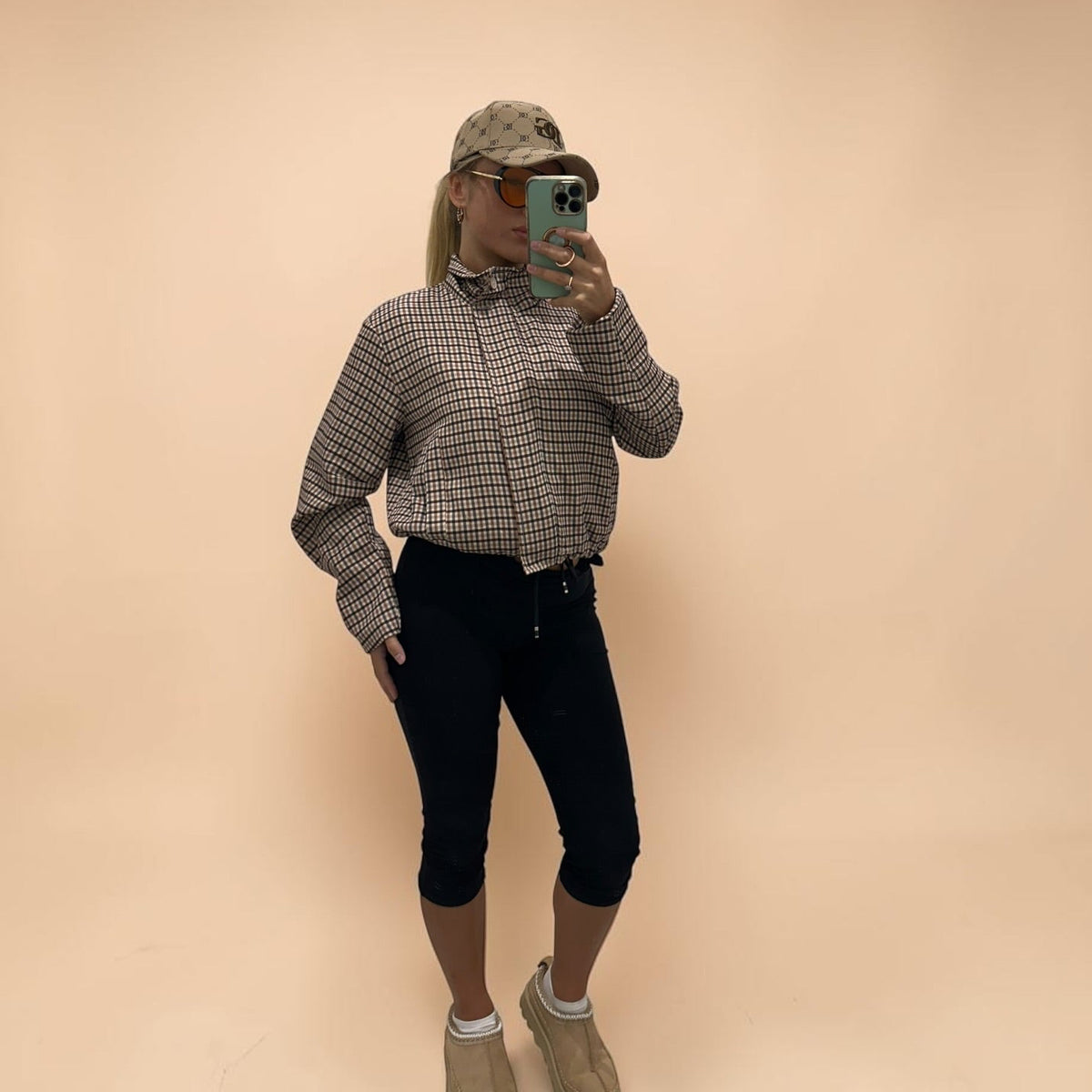 GIANNI Plaid Bomber Jacket