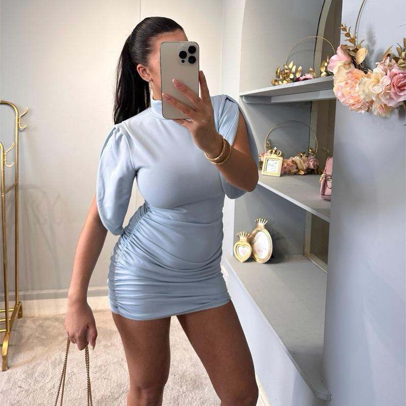 IRIS Dress - Bodycon Dress with Padded Shoulder
