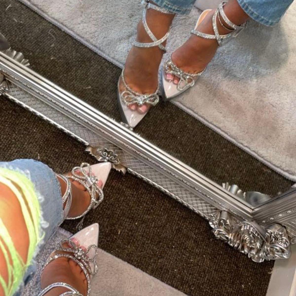 GWP Stylish Women’s Diamante Bow Heels