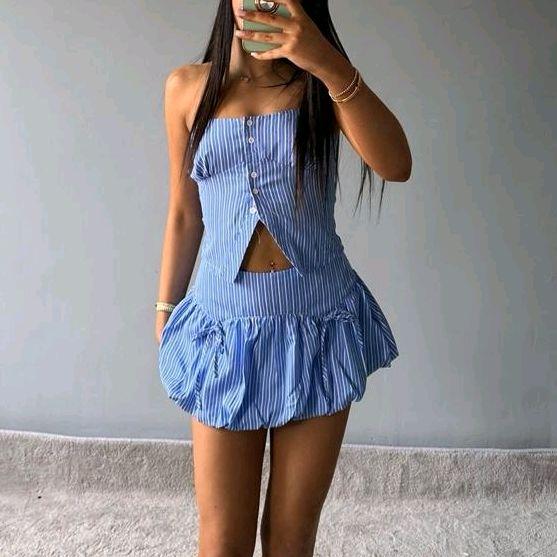 Sadie Women’s Striped Mini Outfit Co-Ord