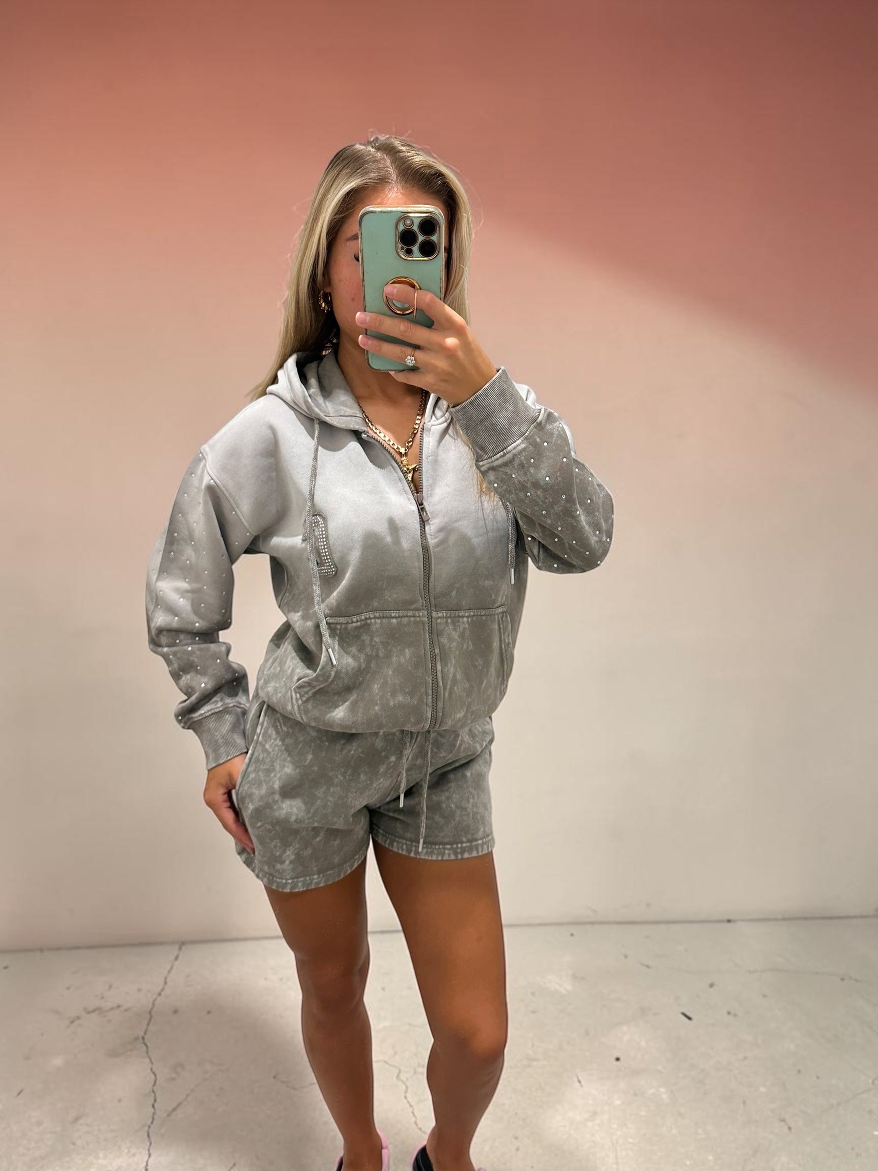 ALINA Tie Dye Diamanté Tracksuit