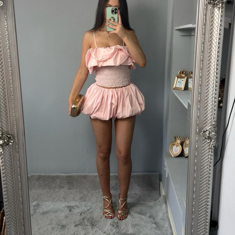 Everly Women’s Sleeveless Ruffled Co-Ord Set