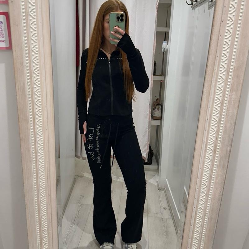 PIXIE Tracksuit Flares zip-up hoodie and flared joggers set for casual comfort