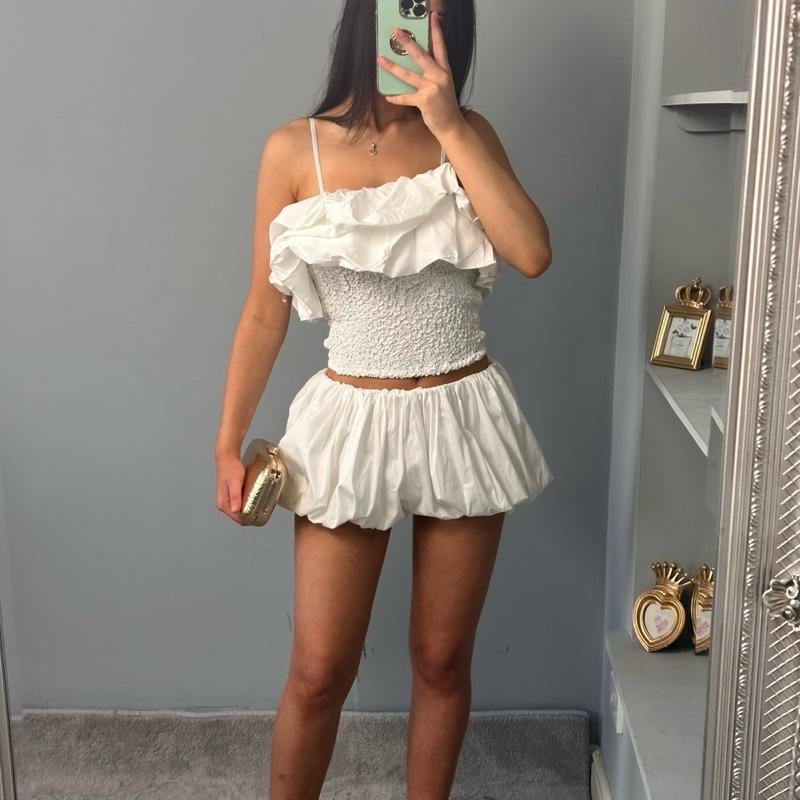 Everly Women’s Sleeveless Ruffled Co-Ord Set