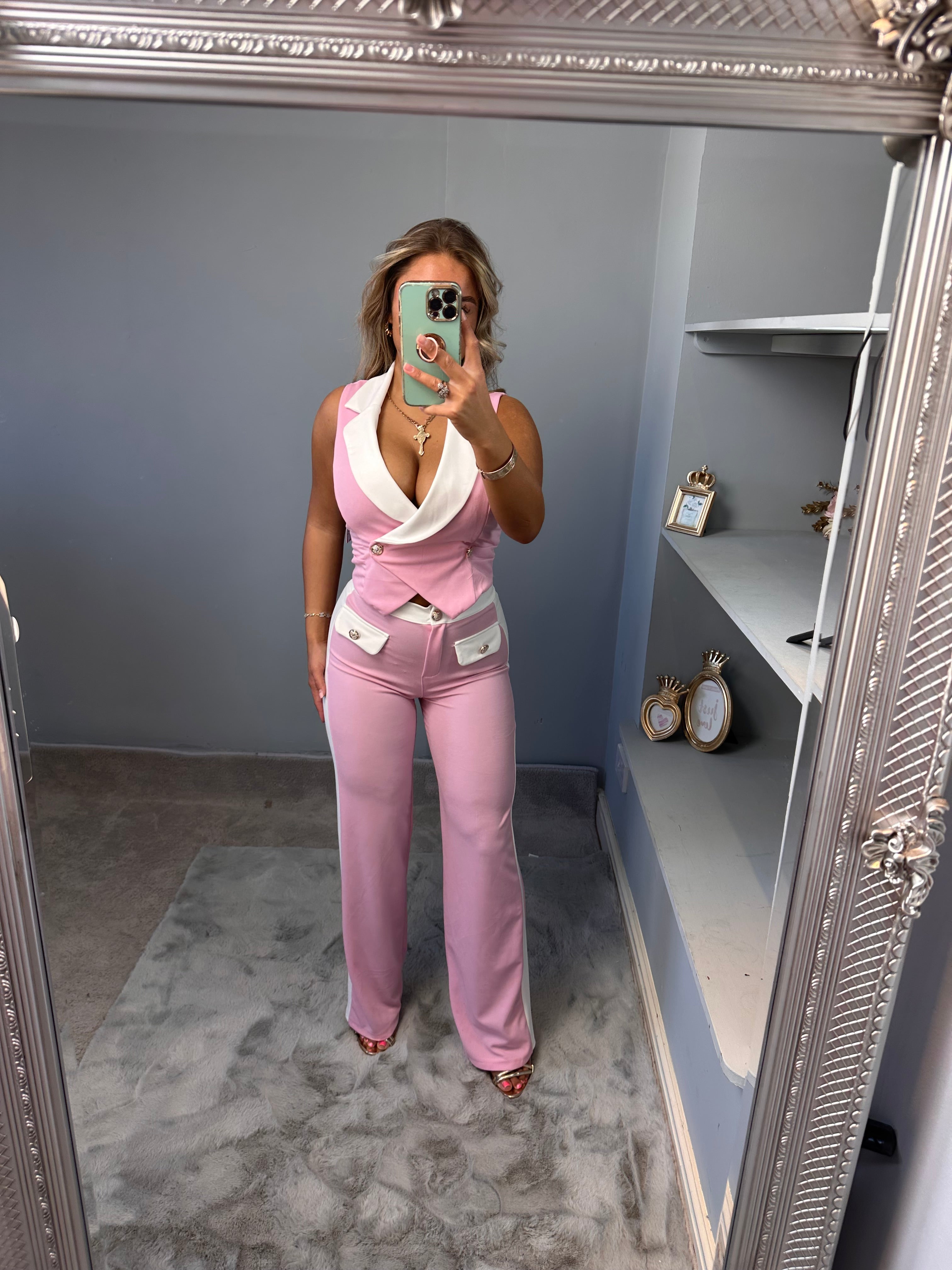BONNIE Gold Button Waistcoat & Trousers