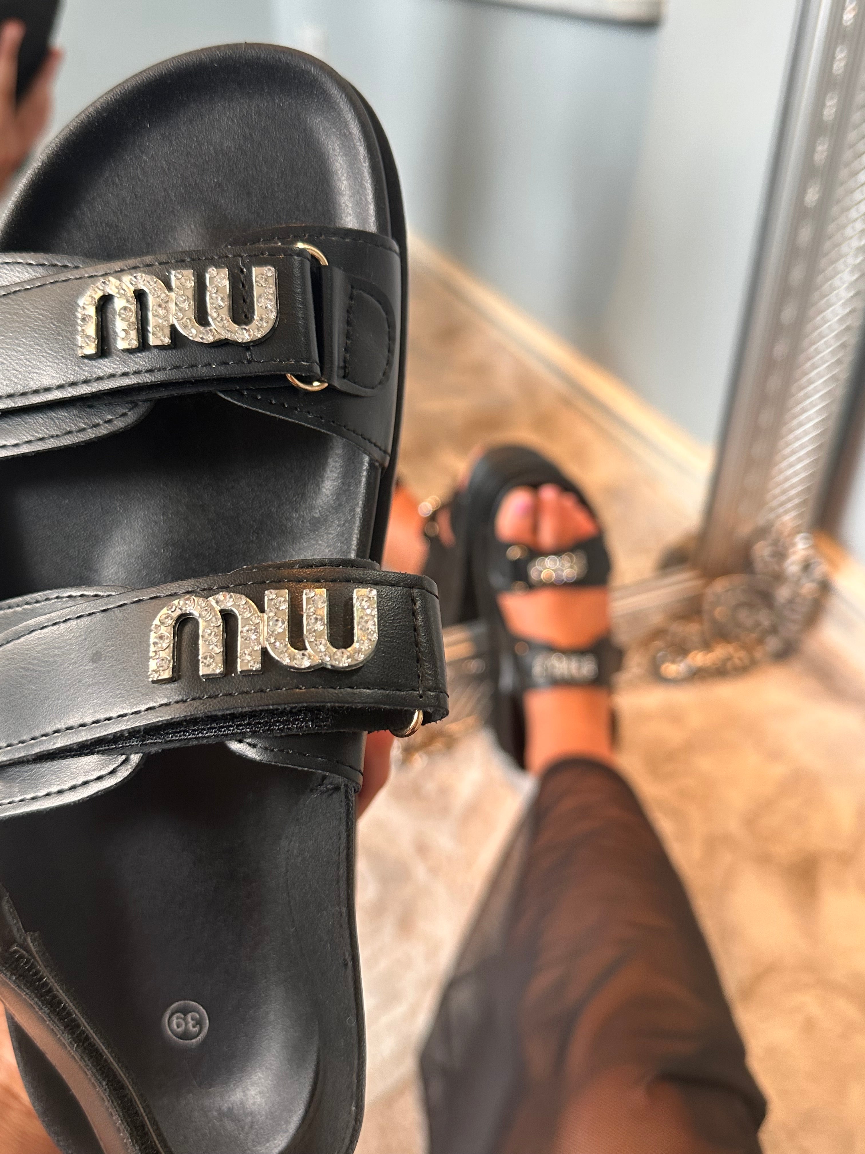 MIMI Velcro Tie Sandals