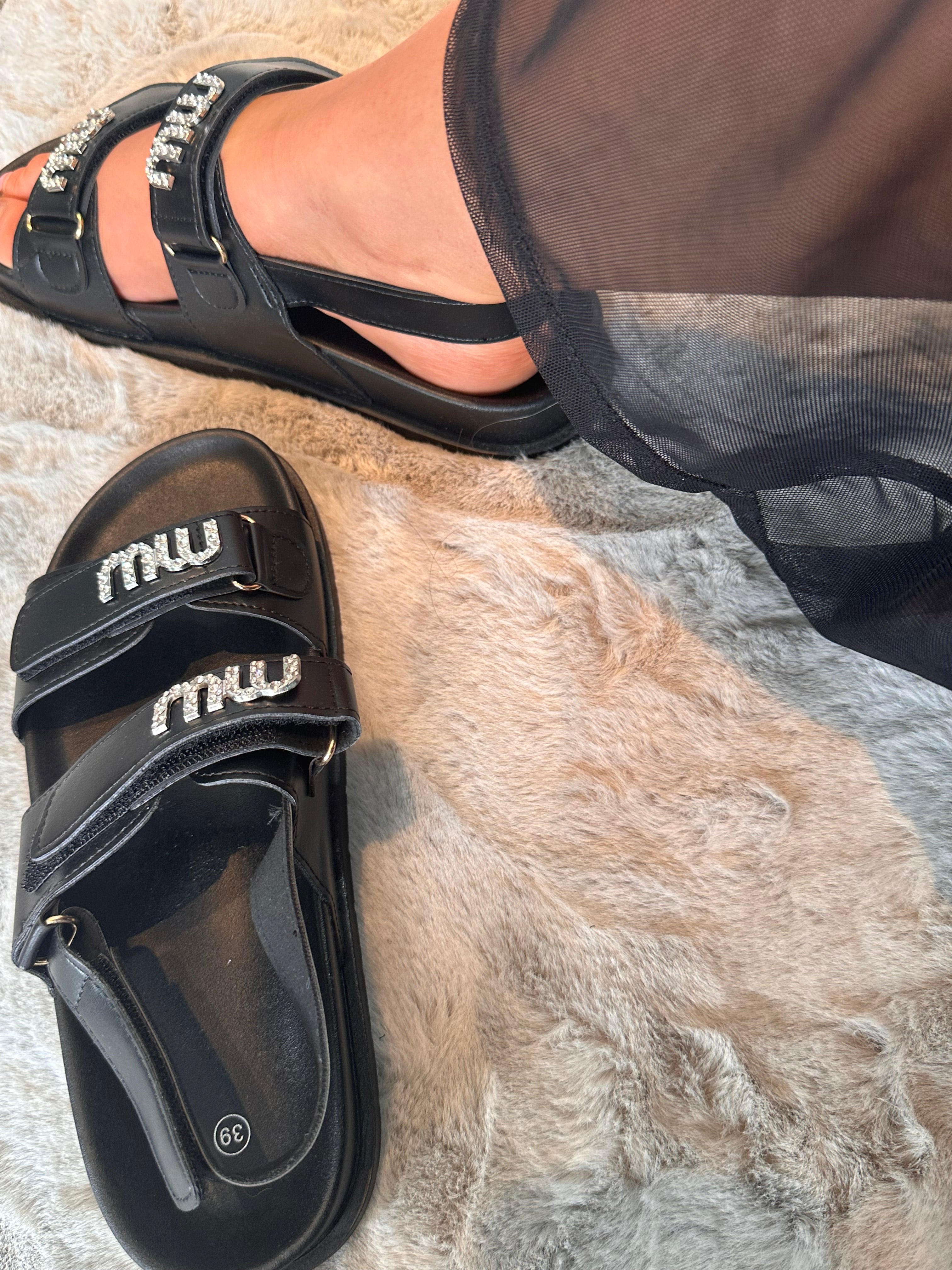 MIMI Velcro Tie Sandals