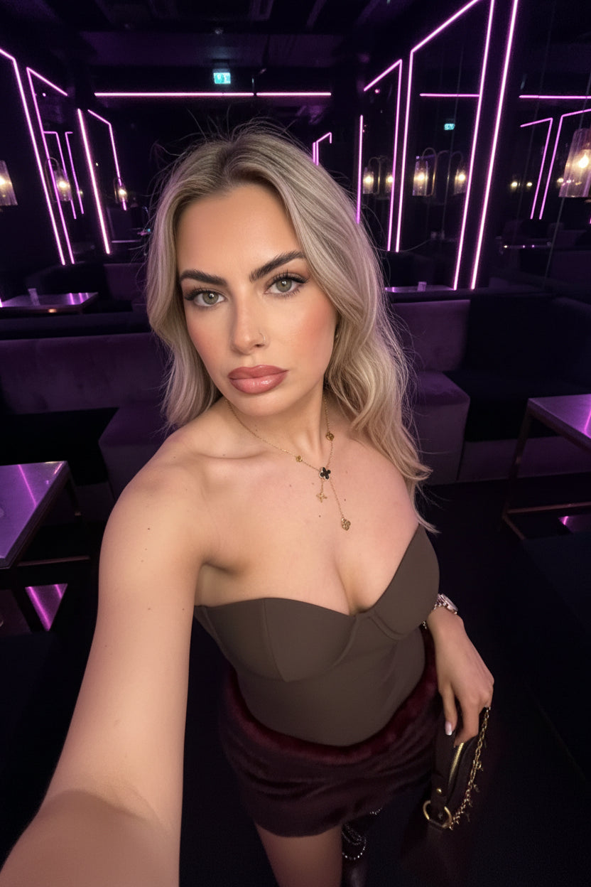 RENDEZ VOUS Fur Mini Skirt