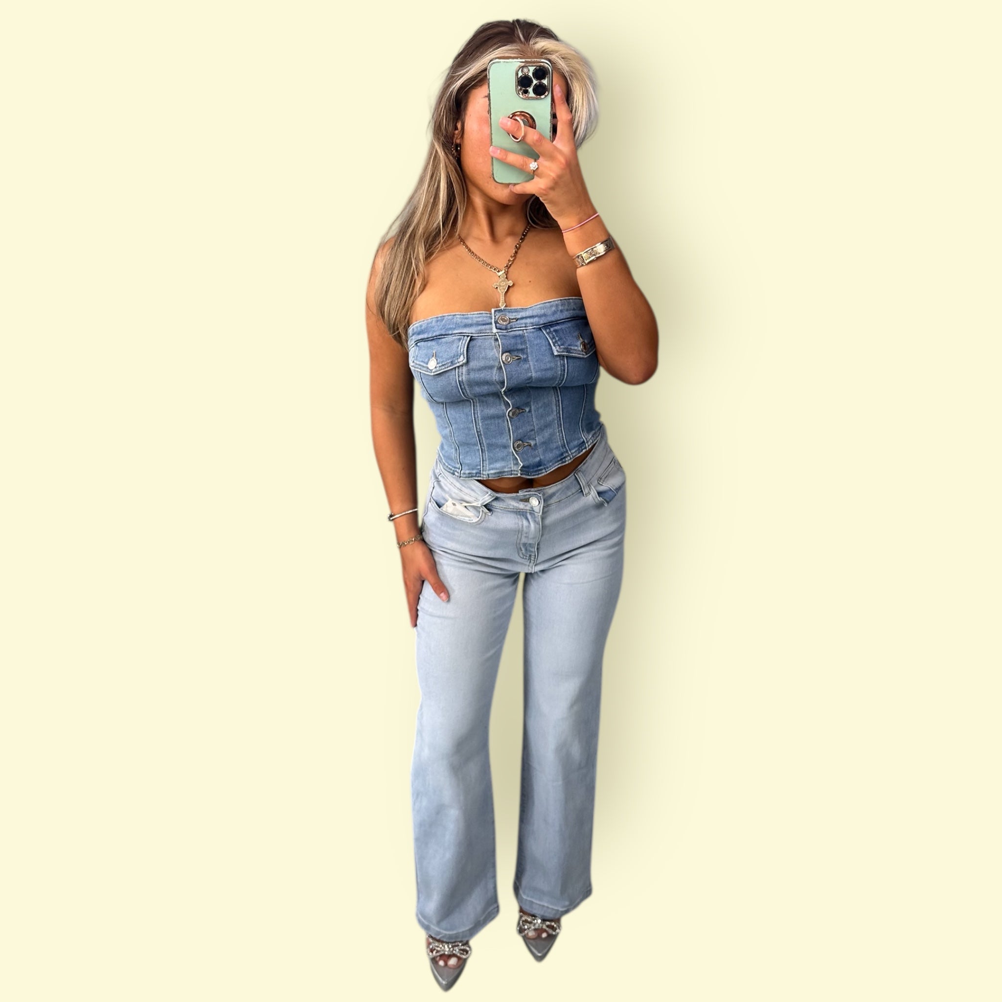 Denim Tops For Women Basic Short Sleeveless Minimalist Comfort