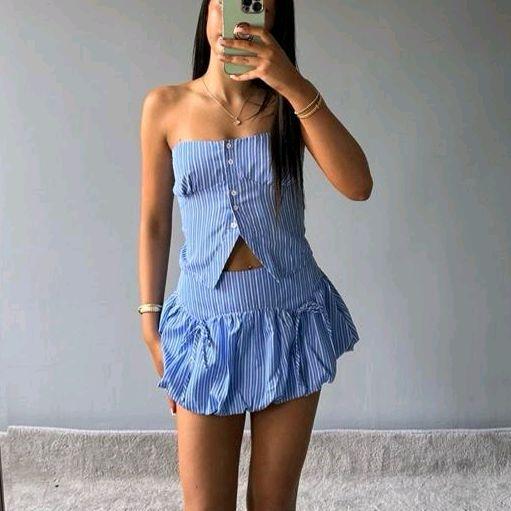 Sadie Women’s Striped Mini Outfit Co-Ord
