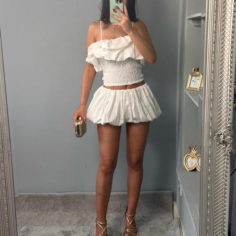 Everly Women’s Sleeveless Ruffled Co-Ord Set