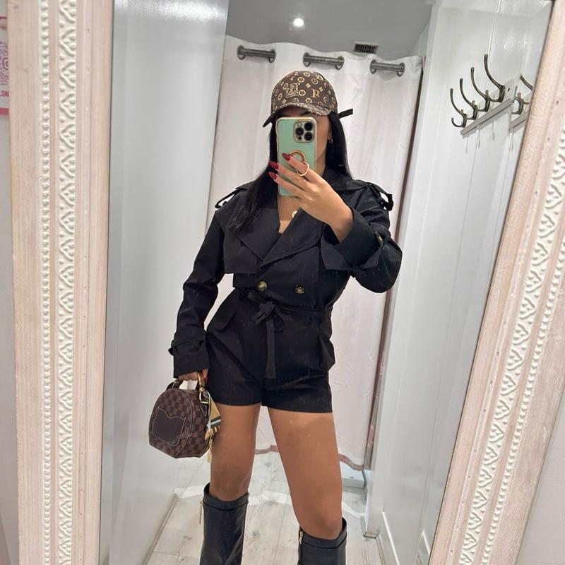 Cecille Trench Playsuit