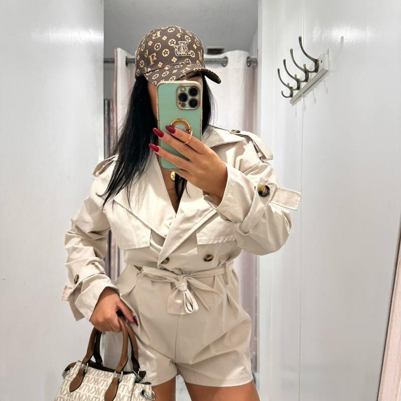 Cecille Trench Playsuit