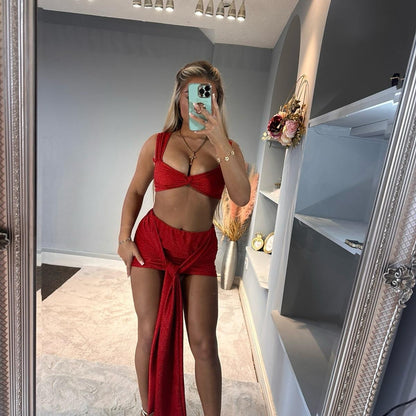 GWP Belle Lurex Cropped Co-Ord outfit