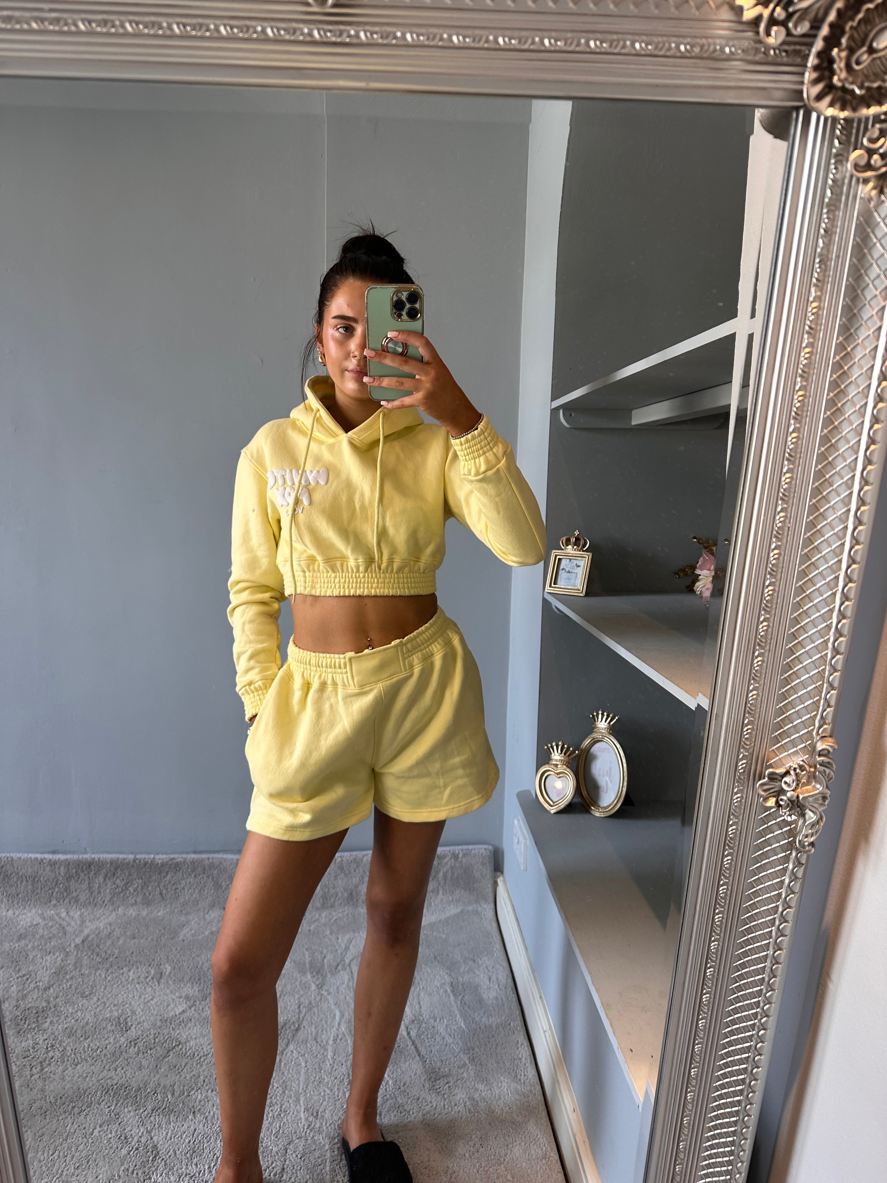 LILA cropped jumper and shorts coord