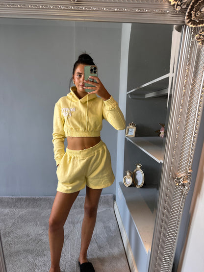 LILA cropped jumper and shorts coord
