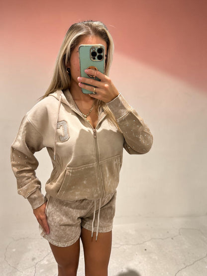 ALINA Tie Dye Diamanté Tracksuit