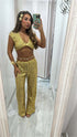 PACHA Knitted Sequin Golden Holiday Set festive two-piece outfit with sparkling sequins