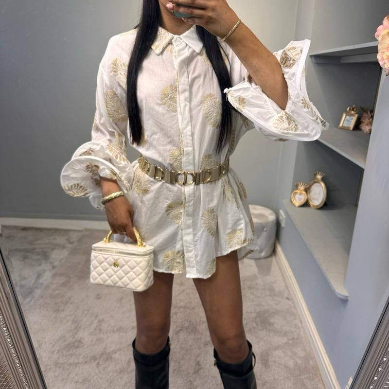 MIA Pattern Shirt Dress for Women