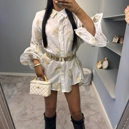 MIA Pattern Shirt Dress for Women