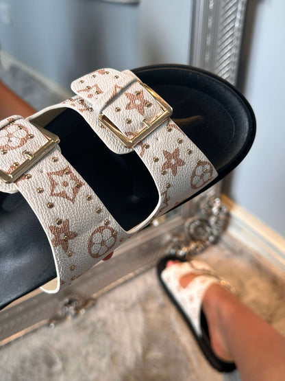 LOLA buckle detail sliders with ergonomic design and adjustable fit for comfort and support