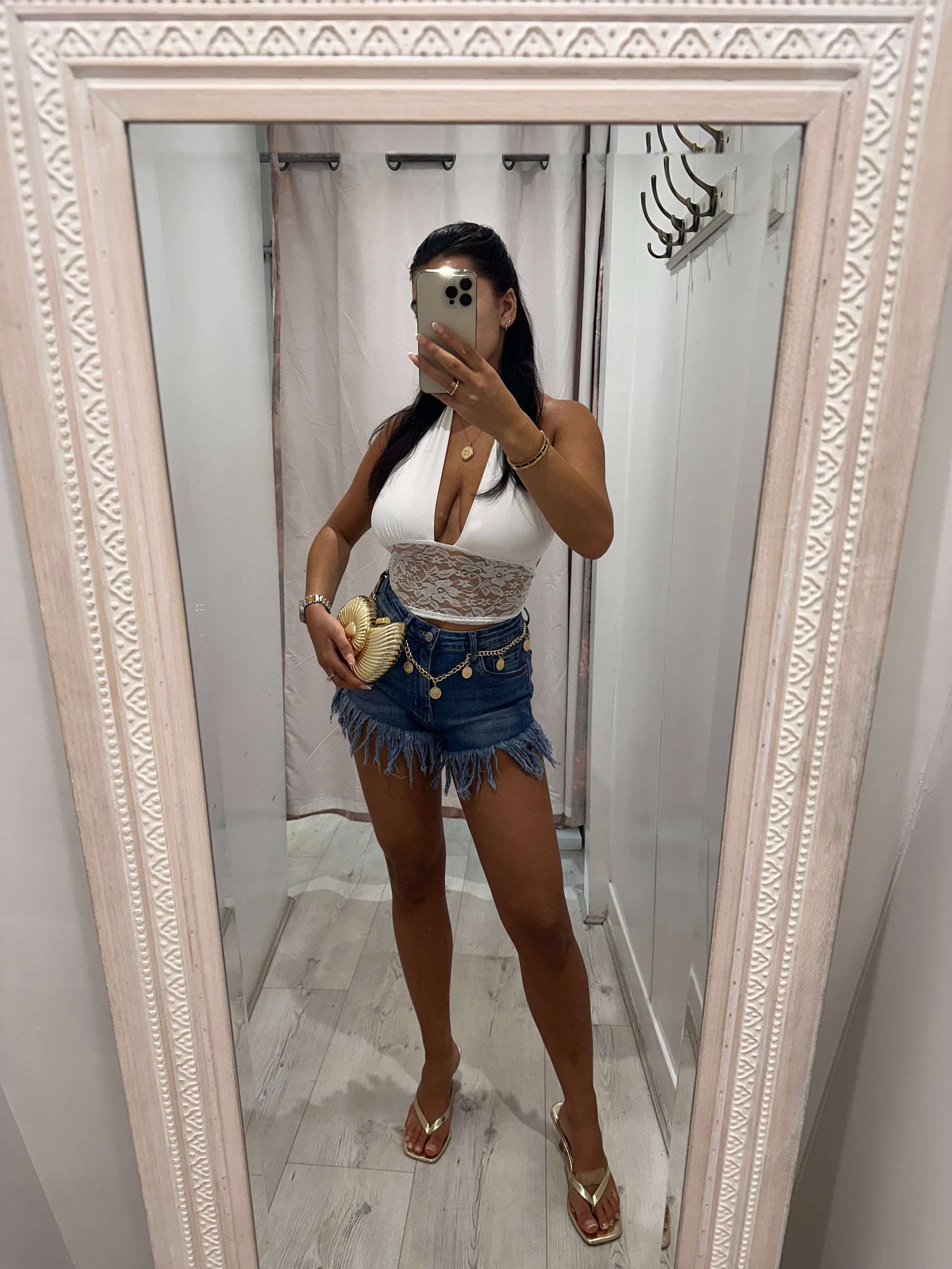 LULAH Denim Shorts with frills for stylish and comfortable everyday wear