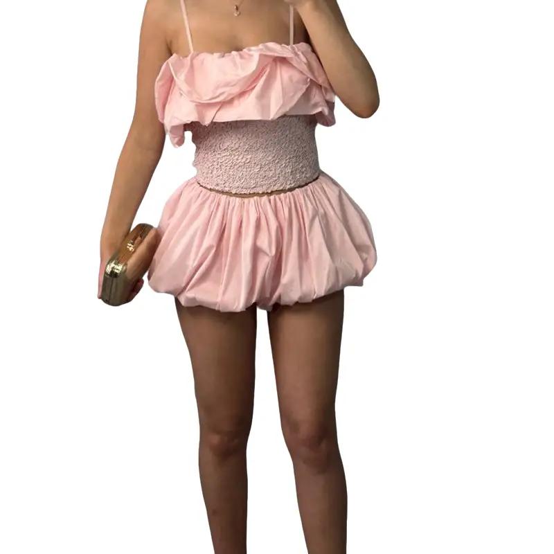 Everly Women’s Sleeveless Ruffled Co-Ord Set