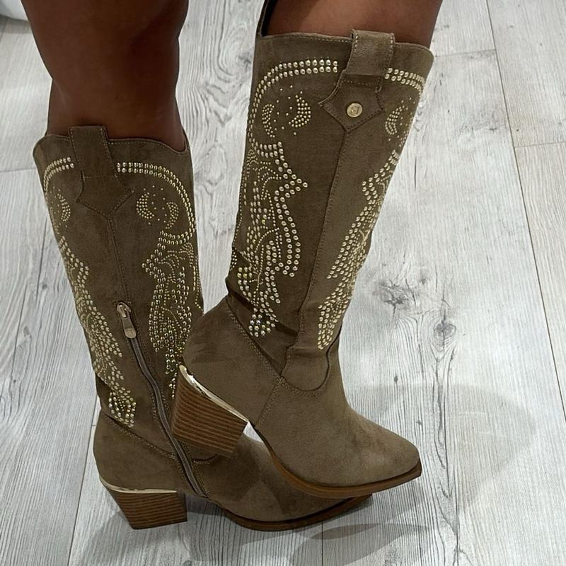 Hadley Gold Cowboy Boots for Women