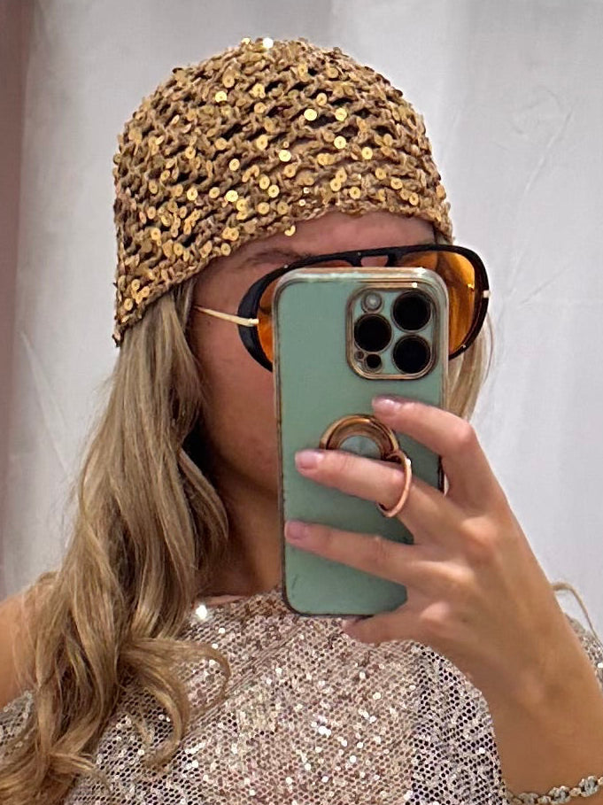 SUNSET Knitted Sparkly Beanie