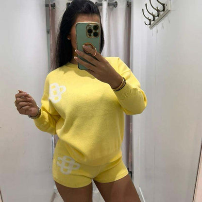 RILEY Knitted Top &amp; Shorts Set