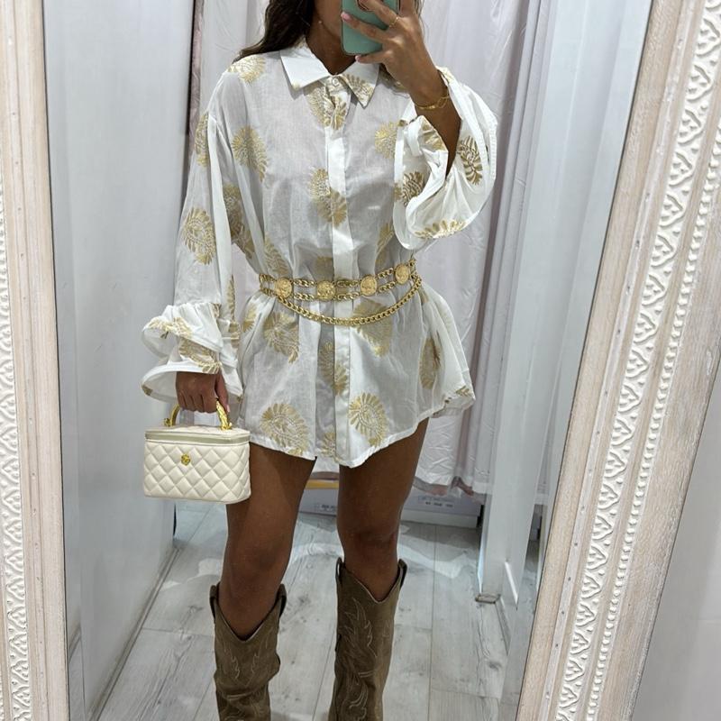 MIA Pattern Shirt Dress for Women
