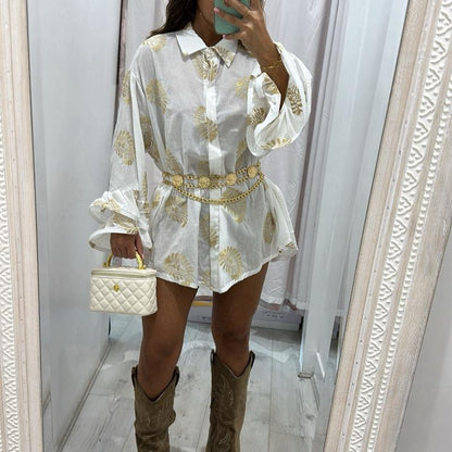 MIA Pattern Shirt Dress for Women