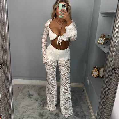 Women’s Rhiann Lace Flared Pants  bottoms