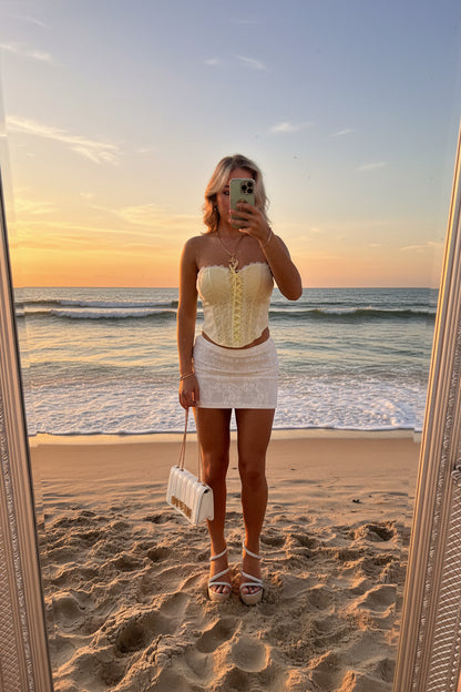 VIV Lace Detailing Corset Top