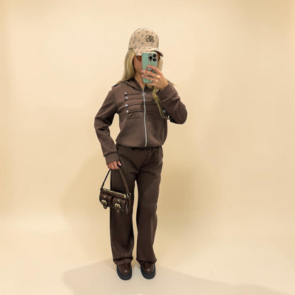 HAILEY Oversized Military Style Tracksuit