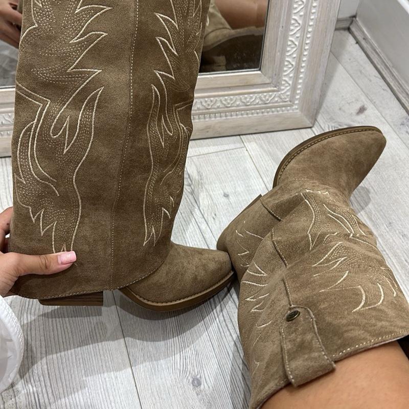 Cova Fold Over Suede Footwear Boots