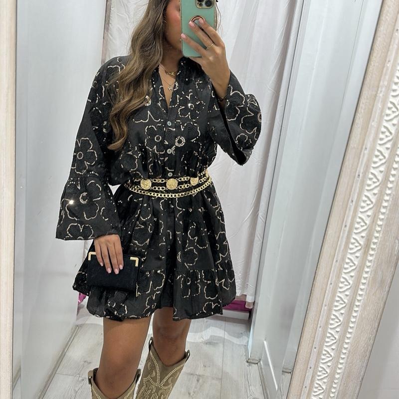 Women’s Tia Printed Long Sleeve Dress