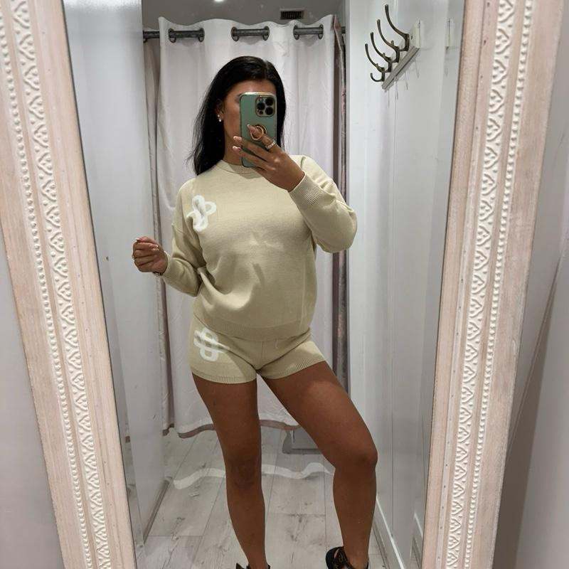 RILEY Knitted Top &amp; Shorts Set