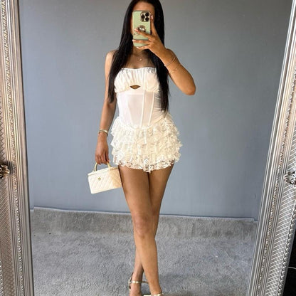 Beau Lace Ruffled Skort