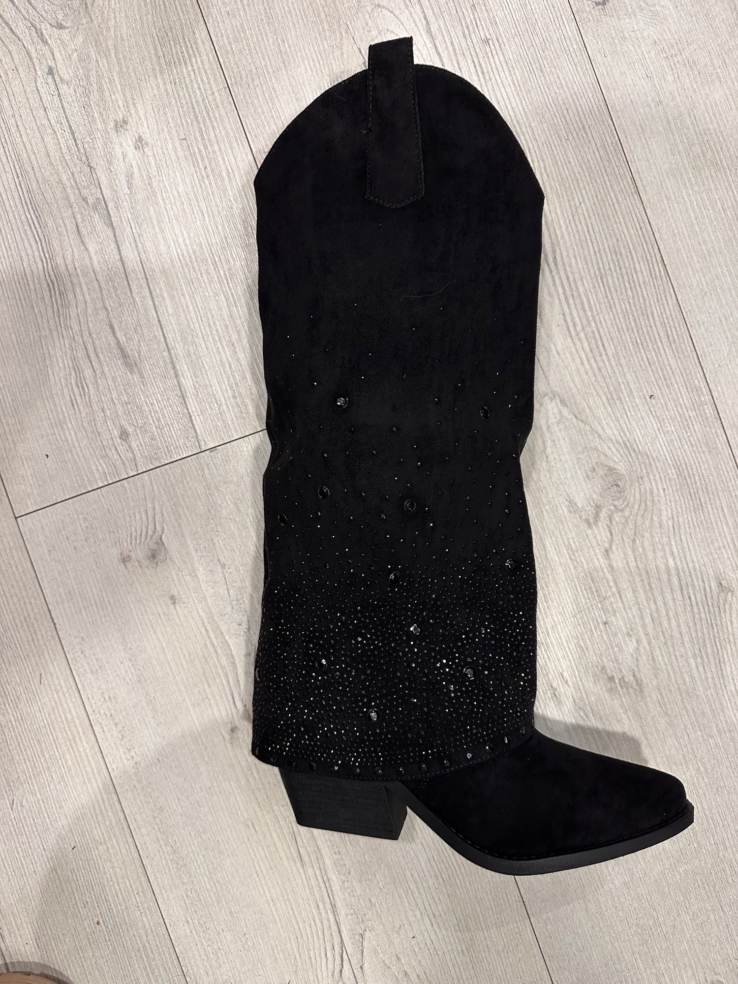 Orla Suede Rhinestone Cowboy Boots