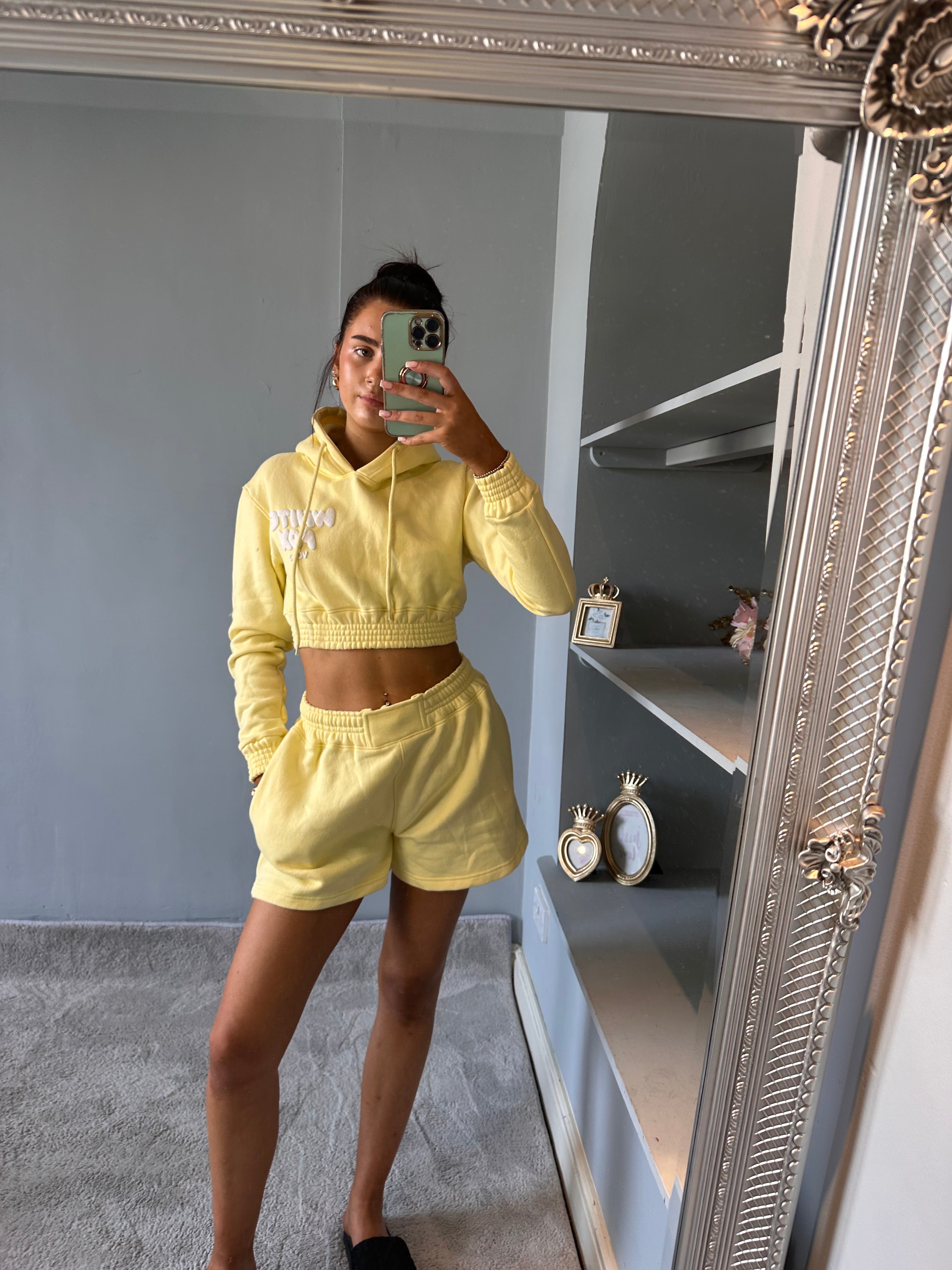 LILA cropped jumper and shorts coord