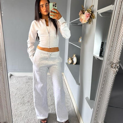 Tahlya Wide Leg Zipped Tracksuit
