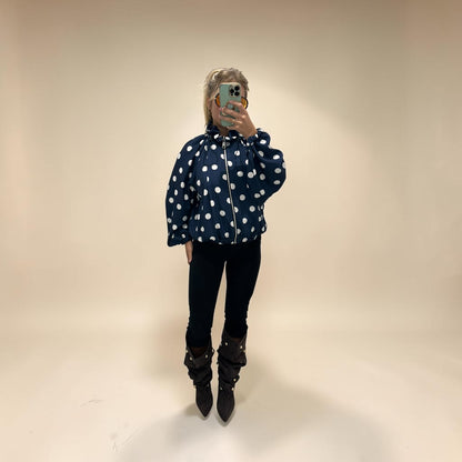 SOLANO Polka Dot Bomber Jacket