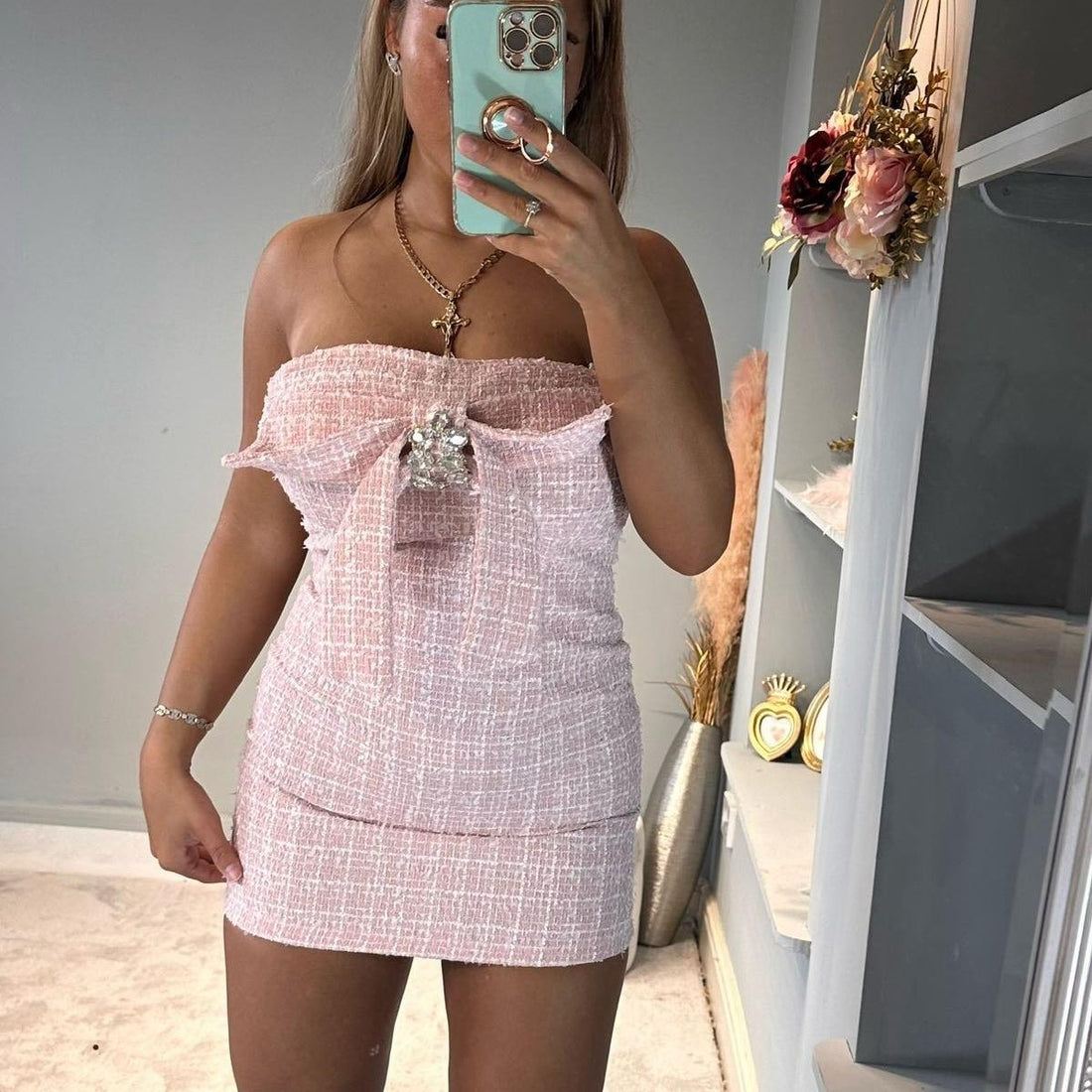 GWP Tilly Tweed Diamante Dress